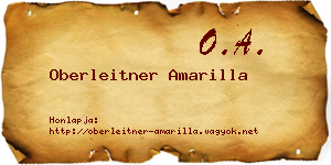 Oberleitner Amarilla névjegykártya